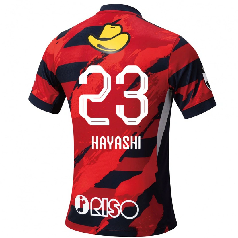 Danxen Barn Naoki Hayashi #23 Röd Svart Hemmatröja Matchtröjor 2025/26 Tröjor T-Tröja