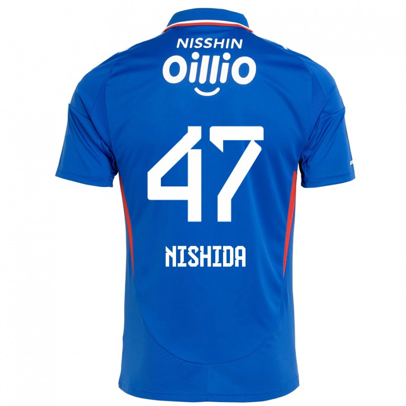 Danxen Barn Yusuke Nishida #47 Kungsblå Vit Hemmatröja Matchtröjor 2025/26 Tröjor T-Tröja