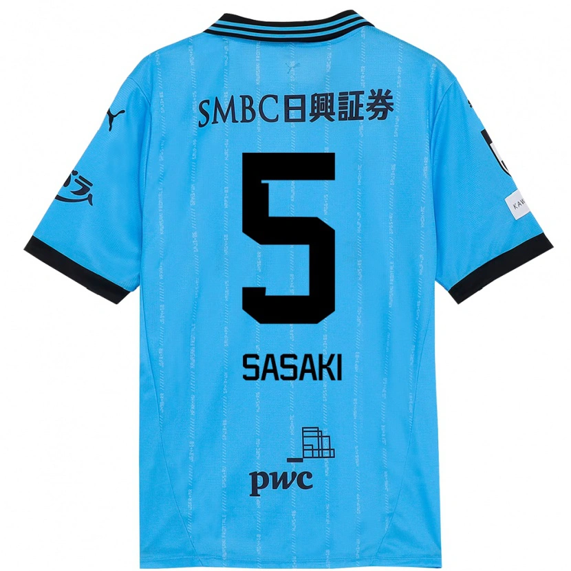 Danxen Barn Asahi Sasaki #5 Himmelsblå Svart Hemmatröja Matchtröjor 2025/26 Tröjor T-Tröja