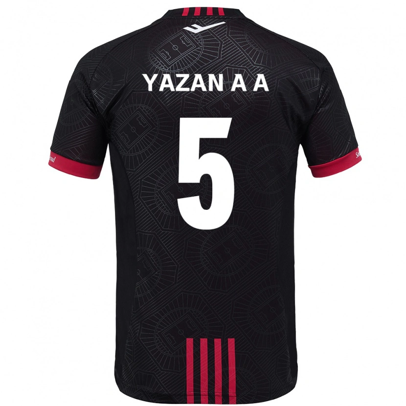 Danxen Barn Yazan Al-Arab #5 Svart Röd Hemmatröja Matchtröjor 2025/26 Tröjor T-Tröja