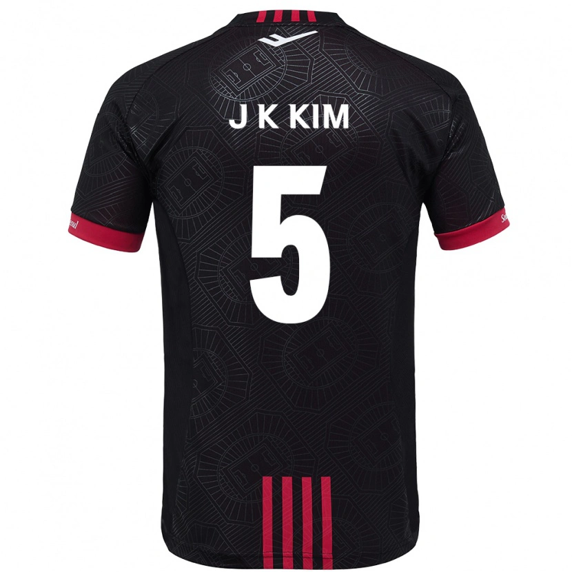 Danxen Barn Jae-Kang Kim #5 Svart Röd Hemmatröja Matchtröjor 2025/26 Tröjor T-Tröja