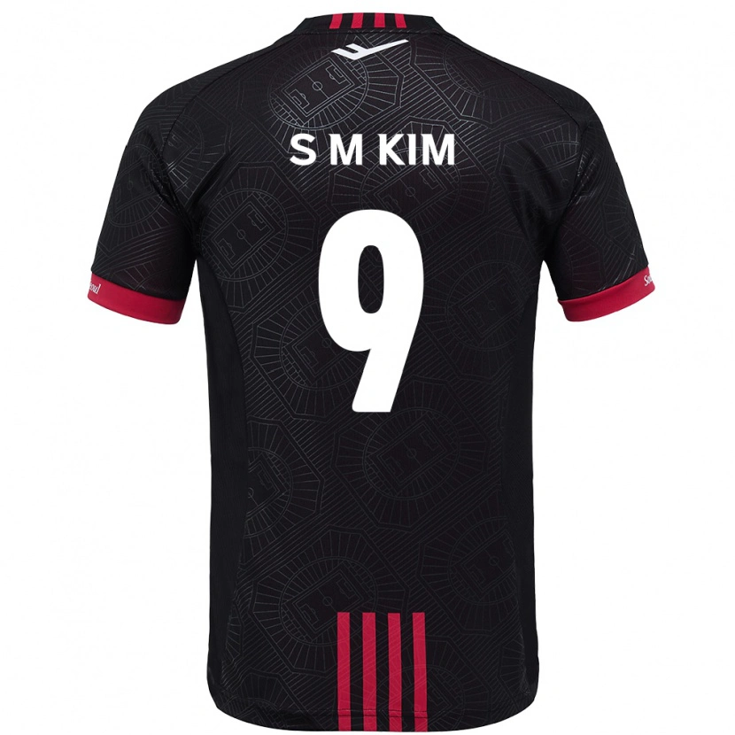 Danxen Barn Min-Sung Kim #9 Svart Röd Hemmatröja Matchtröjor 2025/26 Tröjor T-Tröja