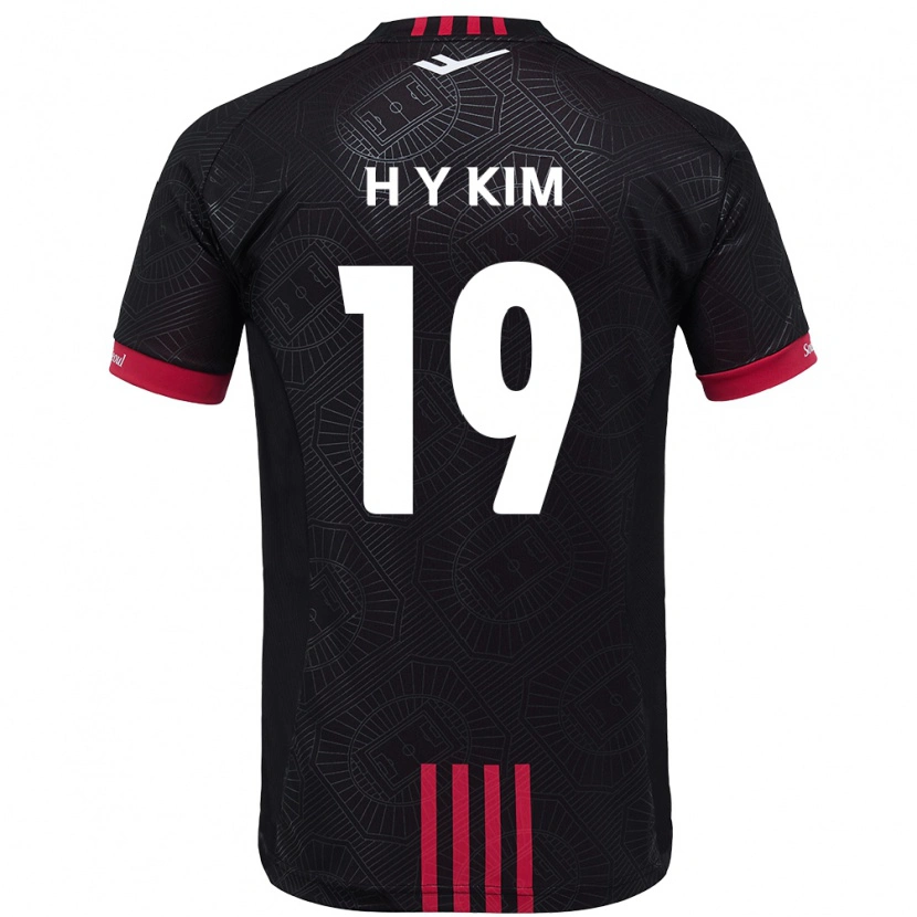 Danxen Barn Yong-Hyuk Kim #19 Svart Röd Hemmatröja Matchtröjor 2025/26 Tröjor T-Tröja