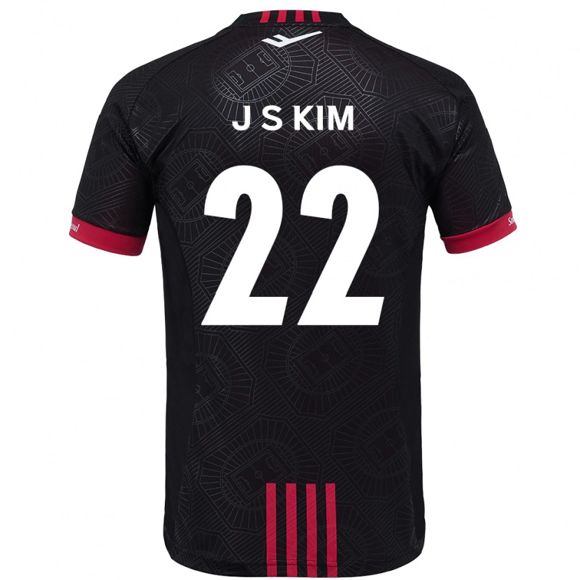 Danxen Barn Jin-Su Kim #22 Svart Röd Hemmatröja Matchtröjor 2025/26 Tröjor T-Tröja
