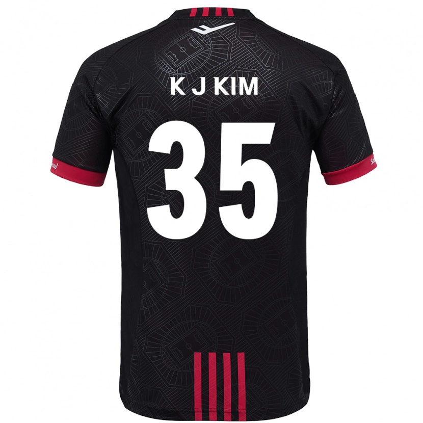 Danxen Barn Kang-Jun Kim #35 Svart Röd Hemmatröja Matchtröjor 2025/26 Tröjor T-Tröja