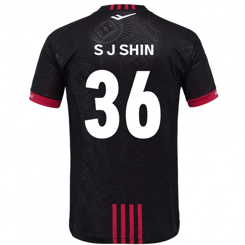 Danxen Barn Ji-Seop Shin #36 Svart Röd Hemmatröja Matchtröjor 2025/26 Tröjor T-Tröja
