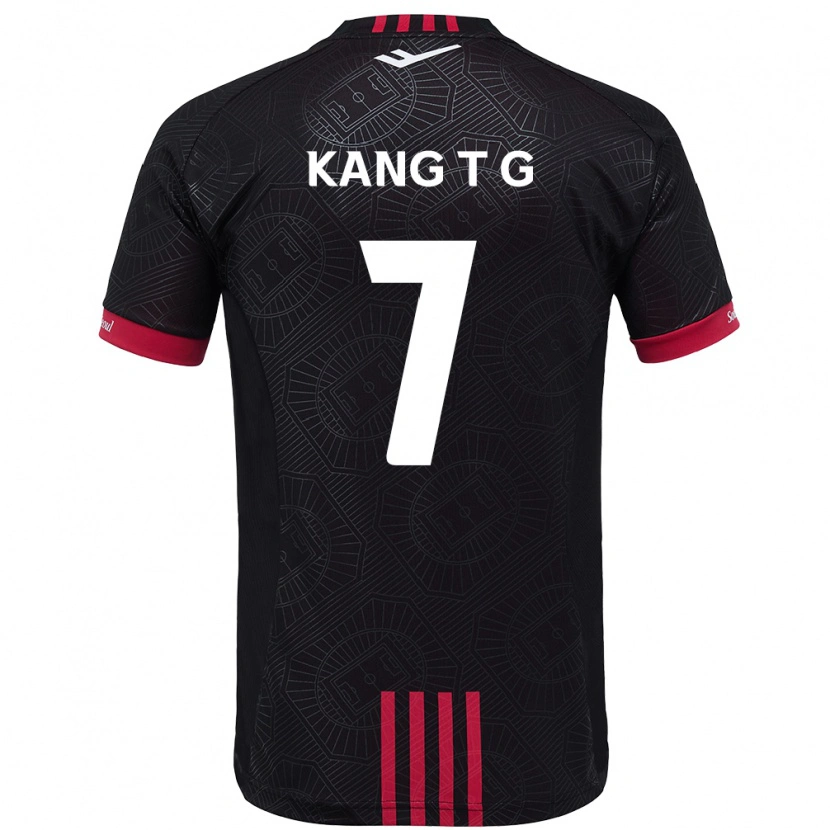 Danxen Barn Kang Tae-Gyeong #7 Svart Röd Hemmatröja Matchtröjor 2025/26 Tröjor T-Tröja
