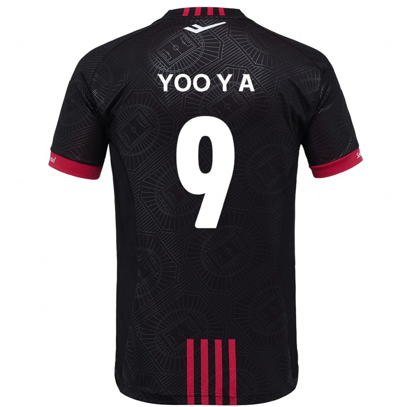 Danxen Barn Yoo Young-A #9 Svart Röd Hemmatröja Matchtröjor 2025/26 Tröjor T-Tröja