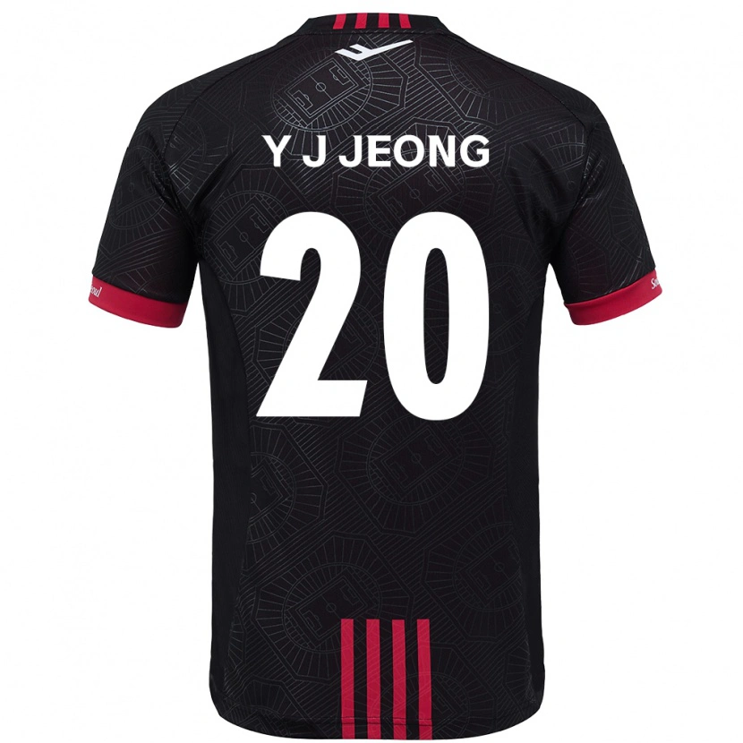 Danxen Barn Jeong Yu-Jin #20 Svart Röd Hemmatröja Matchtröjor 2025/26 Tröjor T-Tröja
