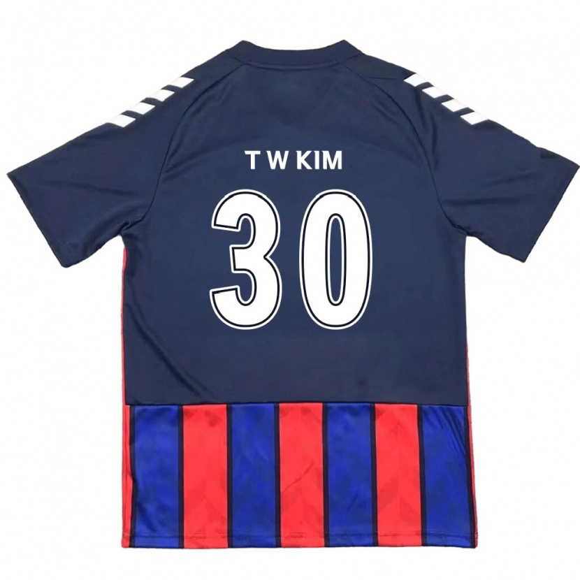 Danxen Barn Tae-Woo Kim #30 Kungsblå Röd Hemmatröja Matchtröjor 2025/26 Tröjor T-Tröja