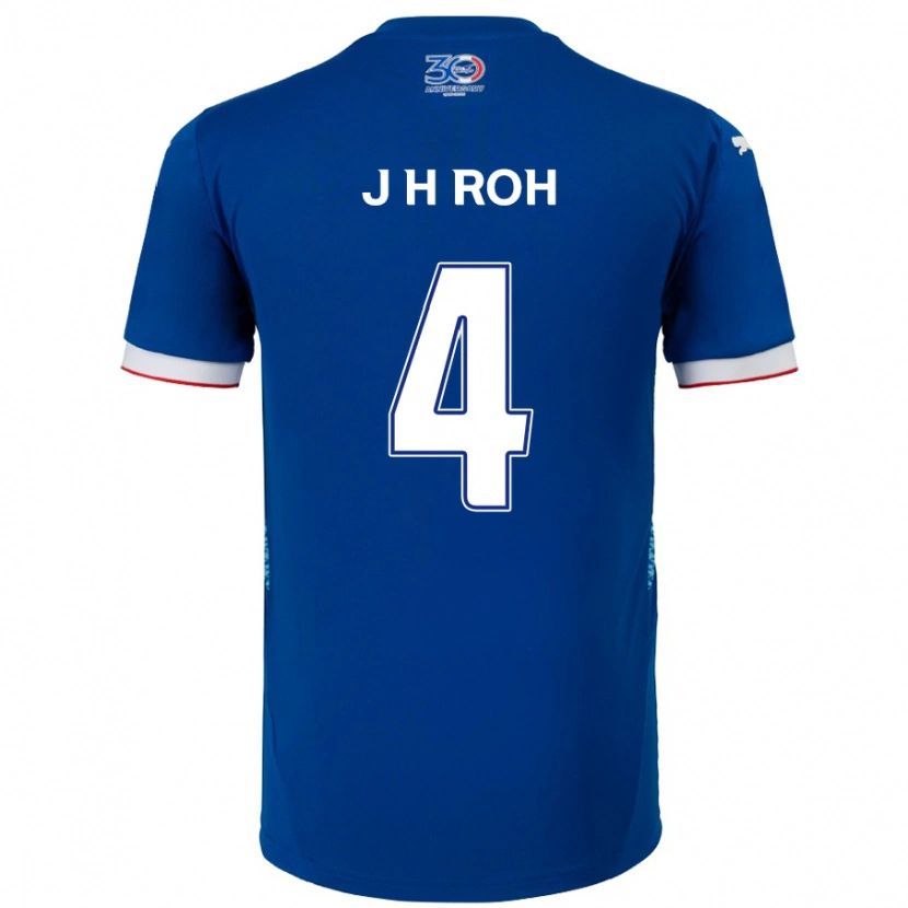 Danxen Barn Hyun-Jun Roh #4 Kungsblå Vit Hemmatröja Matchtröjor 2025/26 Tröjor T-Tröja