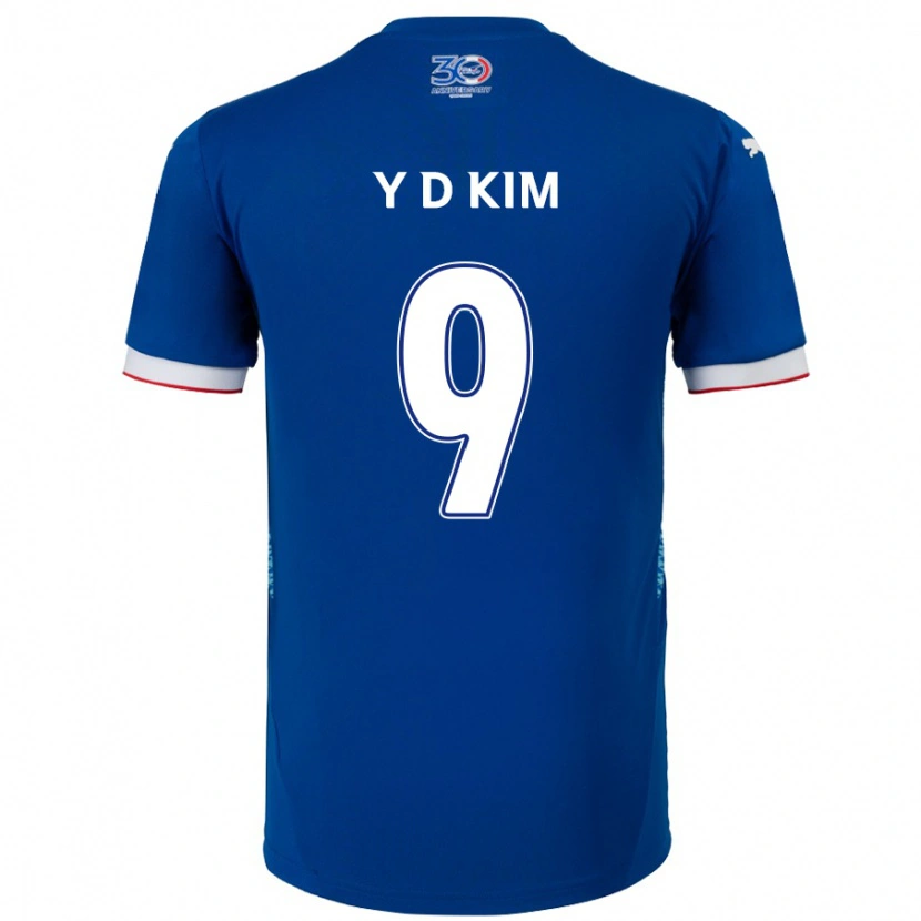 Danxen Barn Dong-Yeon Kim #9 Kungsblå Vit Hemmatröja Matchtröjor 2025/26 Tröjor T-Tröja