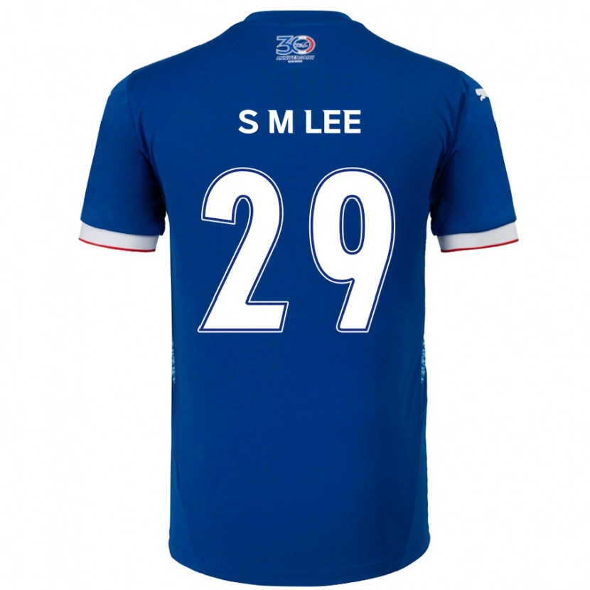 Danxen Barn Sang-Min Lee #29 Kungsblå Vit Hemmatröja Matchtröjor 2025/26 Tröjor T-Tröja