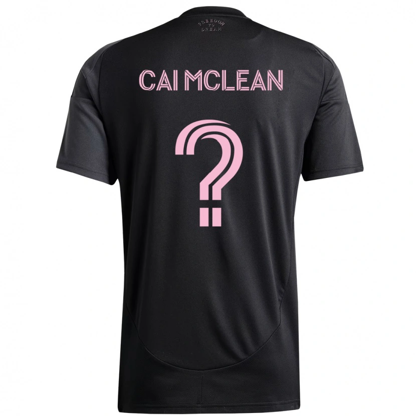 Danxen Barn Cai Mclean #0 Svart Rosa Bortatröja Matchtröjor 2025/26 Tröjor T-Tröja