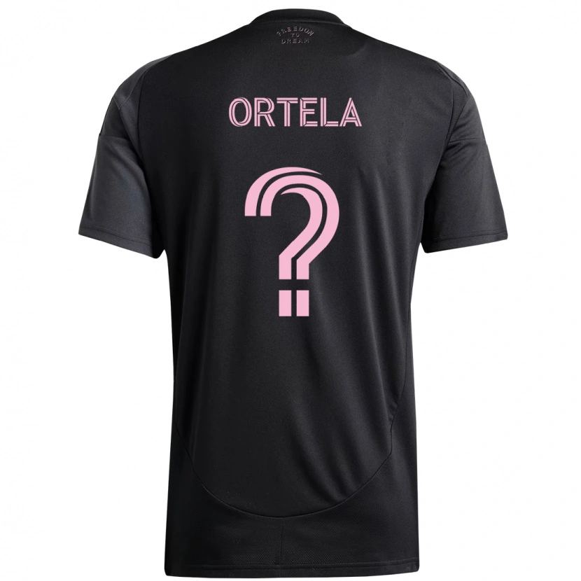 Danxen Barn Jerremy Ortela #0 Svart Rosa Bortatröja Matchtröjor 2025/26 Tröjor T-Tröja