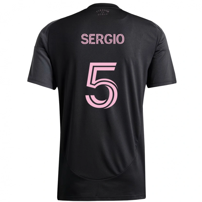 Danxen Barn Sergio Busquets #5 Rosa Svart Bortatröja Matchtröjor 2025/26 Tröjor T-Tröja