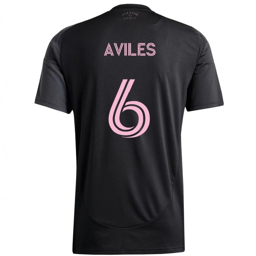 Danxen Barn Tomás Avilés #6 Rosa Svart Bortatröja Matchtröjor 2025/26 Tröjor T-Tröja