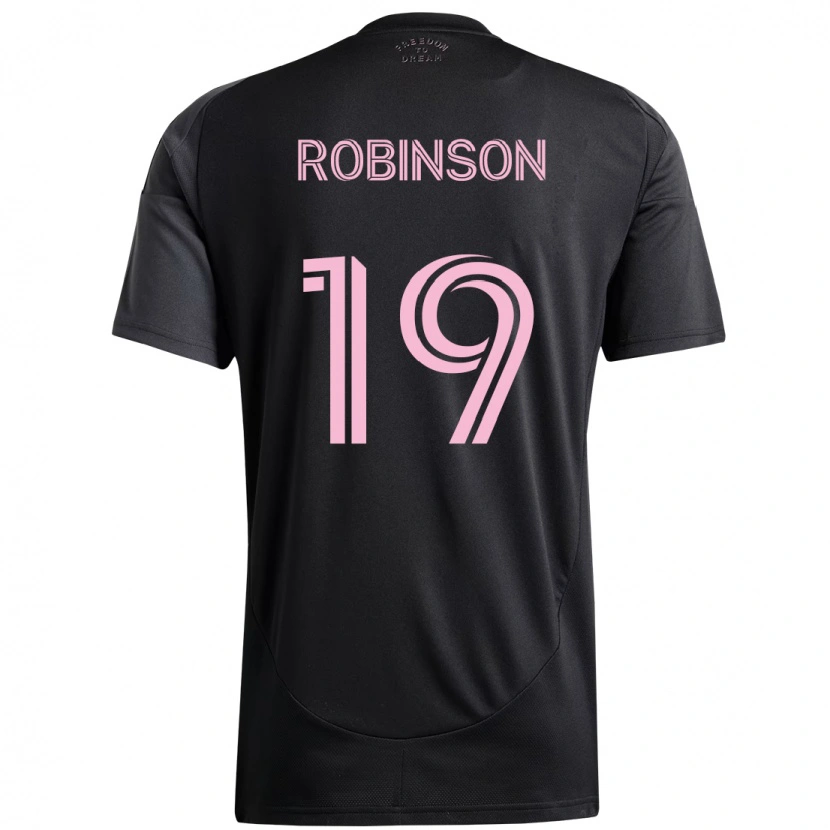 Danxen Barn Robbie Robinson #19 Svart Rosa Bortatröja Matchtröjor 2025/26 Tröjor T-Tröja