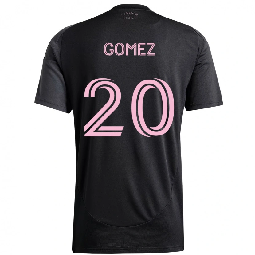 Danxen Barn Diego Gómez #20 Svart Rosa Bortatröja Matchtröjor 2025/26 Tröjor T-Tröja