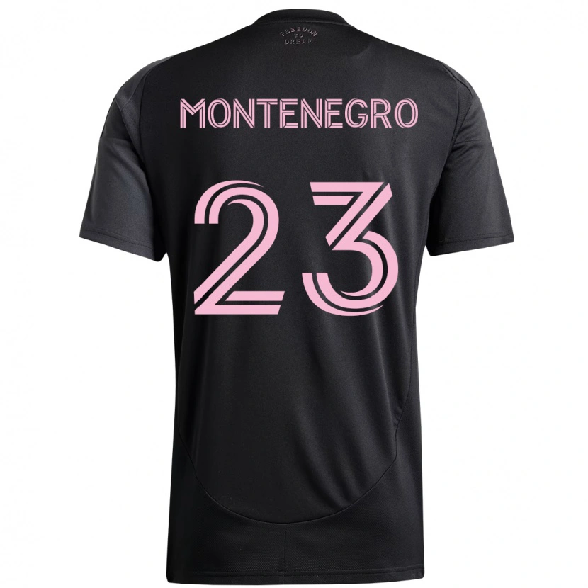 Danxen Barn Ricardo Montenegro #23 Svart Rosa Bortatröja Matchtröjor 2025/26 Tröjor T-Tröja