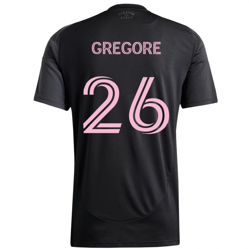 Danxen Barn Gregore #26 Svart Rosa Bortatröja Matchtröjor 2025/26 Tröjor T-Tröja