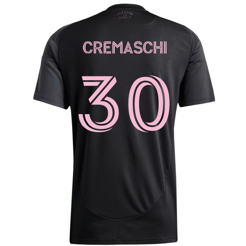 Danxen Barn Benja Cremaschi #30 Svart Rosa Bortatröja Matchtröjor 2025/26 Tröjor T-Tröja