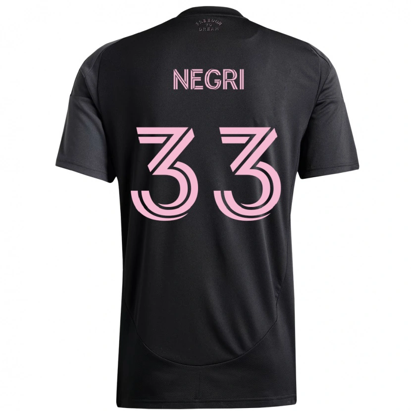 Danxen Barn Franco Negri #33 Svart Rosa Bortatröja Matchtröjor 2025/26 Tröjor T-Tröja