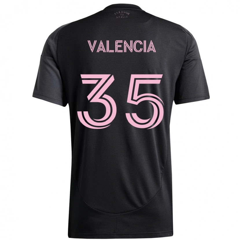 Danxen Barn Felipe Valencia #35 Svart Rosa Bortatröja Matchtröjor 2025/26 Tröjor T-Tröja