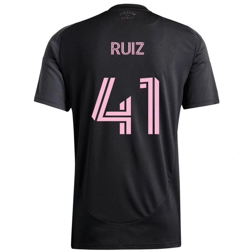 Danxen Barn David Ruíz #41 Rosa Svart Bortatröja Matchtröjor 2025/26 Tröjor T-Tröja