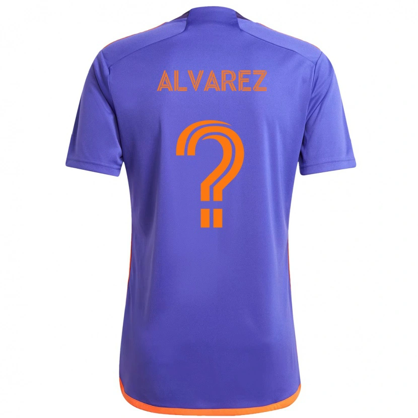 Danxen Barn Gianmarco Alvarez #0 Lila Orange Bortatröja Matchtröjor 2025/26 Tröjor T-Tröja