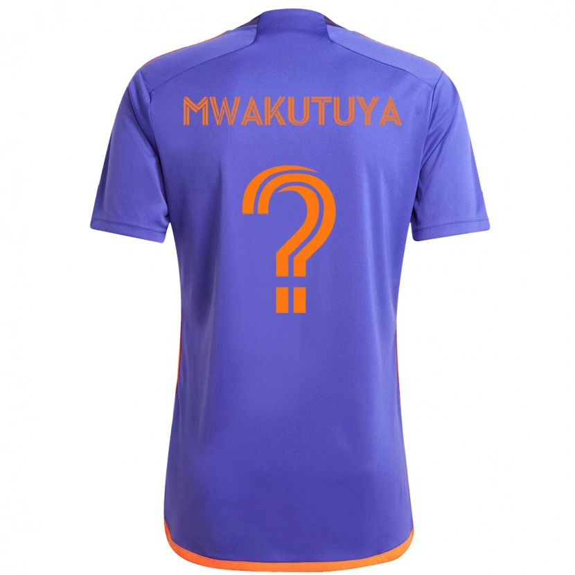 Danxen Barn Isaac Mwakutuya #0 Lila Orange Bortatröja Matchtröjor 2025/26 Tröjor T-Tröja