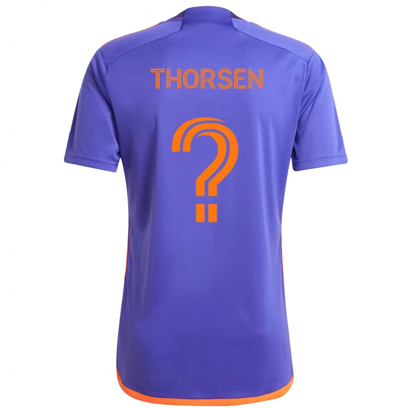 Danxen Barn Liam Thorsen #0 Lila Orange Bortatröja Matchtröjor 2025/26 Tröjor T-Tröja
