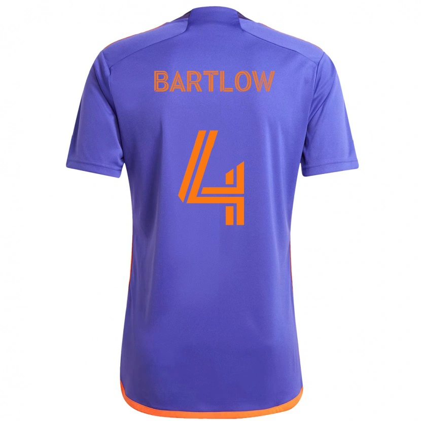 Danxen Barn Ethan Bartlow #4 Lila Orange Bortatröja Matchtröjor 2025/26 Tröjor T-Tröja