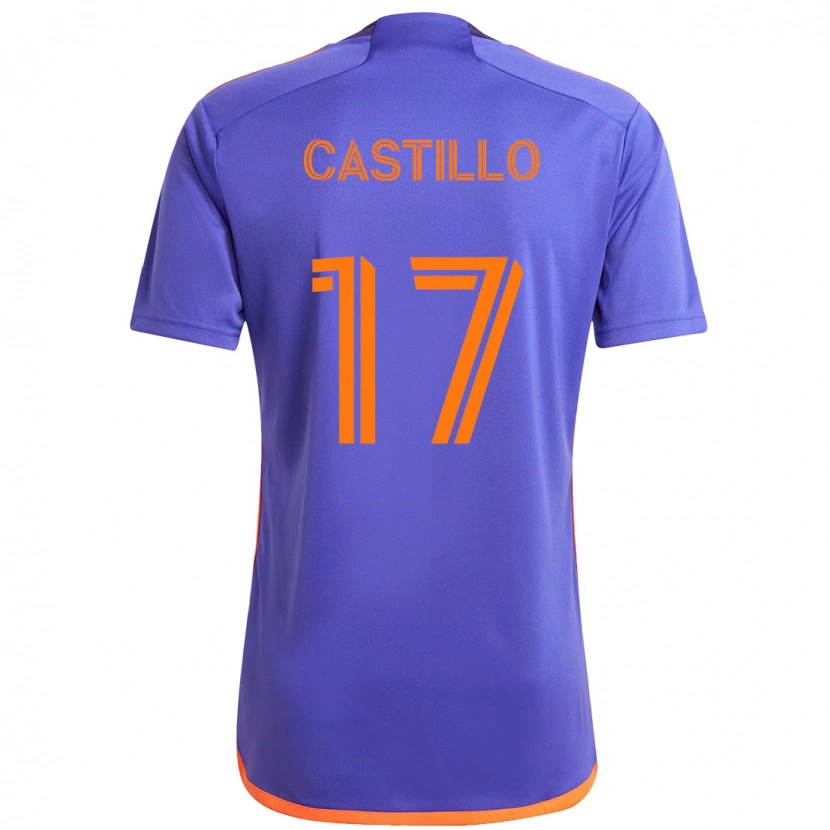 Danxen Barn Joyner Castillo #17 Lila Orange Bortatröja Matchtröjor 2025/26 Tröjor T-Tröja