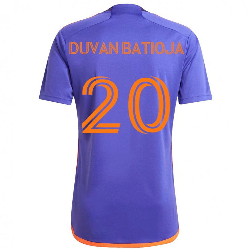 Danxen Barn Andy Batioja #20 Lila Orange Bortatröja Matchtröjor 2025/26 Tröjor T-Tröja