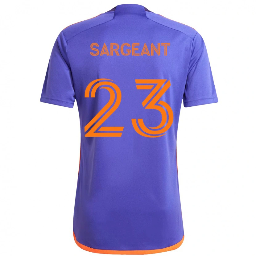 Danxen Barn Kieran Sargeant #23 Lila Orange Bortatröja Matchtröjor 2025/26 Tröjor T-Tröja