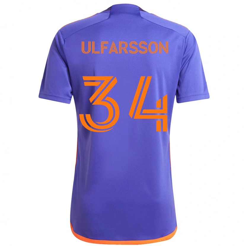 Danxen Barn Thor Úlfarsson #34 Lila Orange Bortatröja Matchtröjor 2025/26 Tröjor T-Tröja