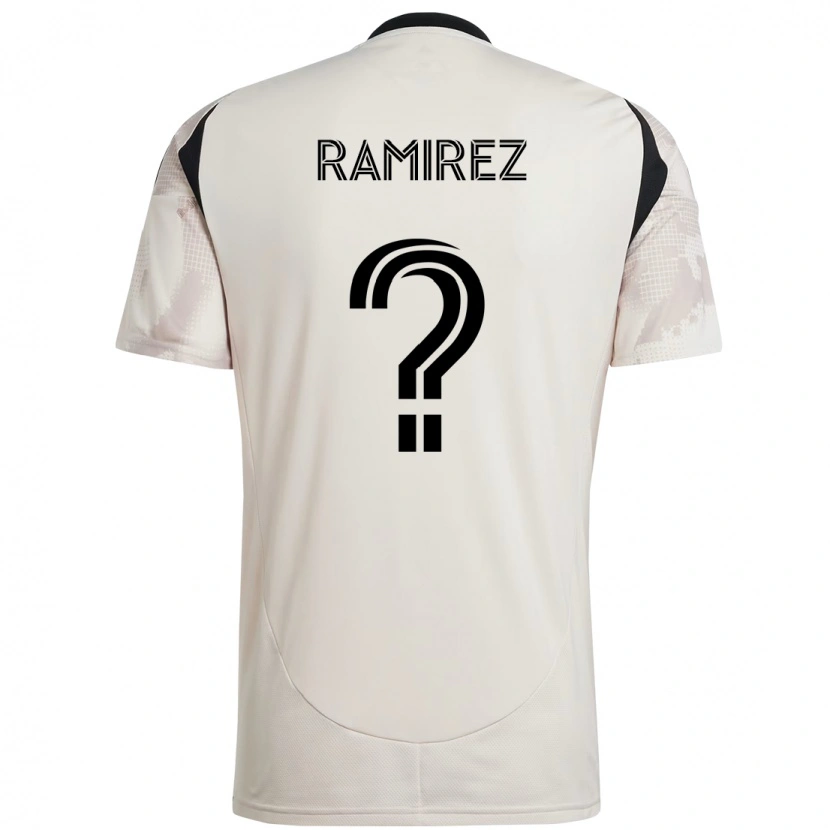 Danxen Barn Ángel Ramírez #0 Beige Svart Bortatröja Matchtröjor 2025/26 Tröjor T-Tröja