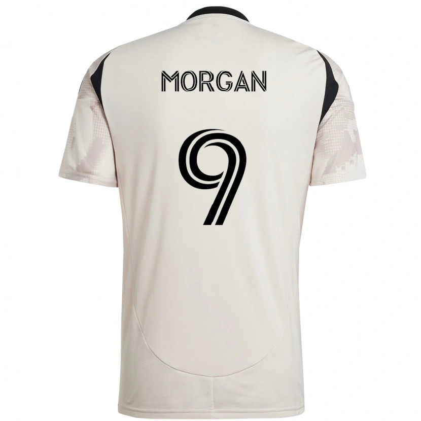Danxen Barn Lewis Morgan #9 Beige Svart Bortatröja Matchtröjor 2025/26 Tröjor T-Tröja