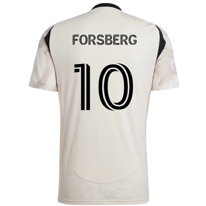 Danxen Barn Emil Forsberg #10 Beige Svart Bortatröja Matchtröjor 2025/26 Tröjor T-Tröja