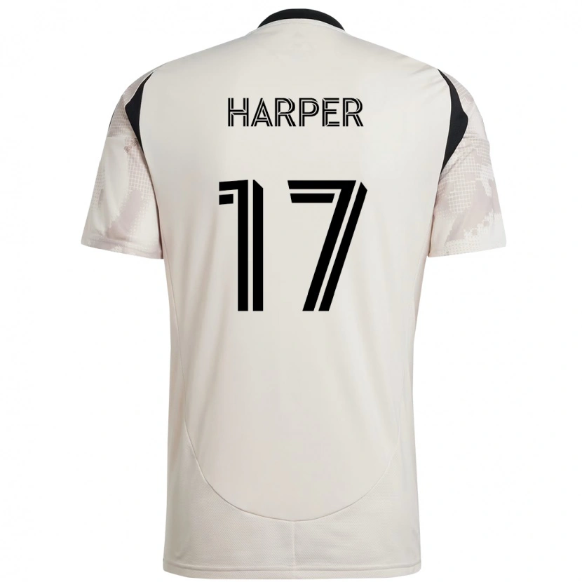 Danxen Barn Cameron Harper #17 Beige Svart Bortatröja Matchtröjor 2025/26 Tröjor T-Tröja