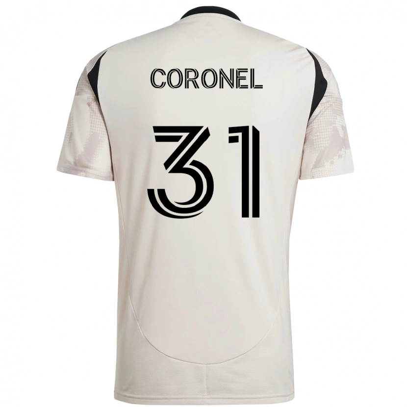 Danxen Barn Carlos Coronel #31 Beige Svart Bortatröja Matchtröjor 2025/26 Tröjor T-Tröja