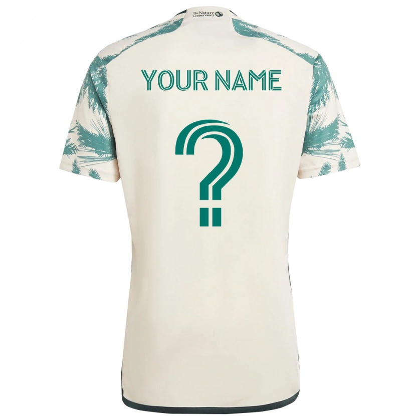 Danxen Barn Ditt Namn #0 Beige Grön Bortatröja Matchtröjor 2025/26 Tröjor T-Tröja