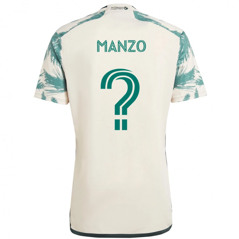 Danxen Barn Alexis Manzo #0 Beige Grön Bortatröja Matchtröjor 2025/26 Tröjor T-Tröja