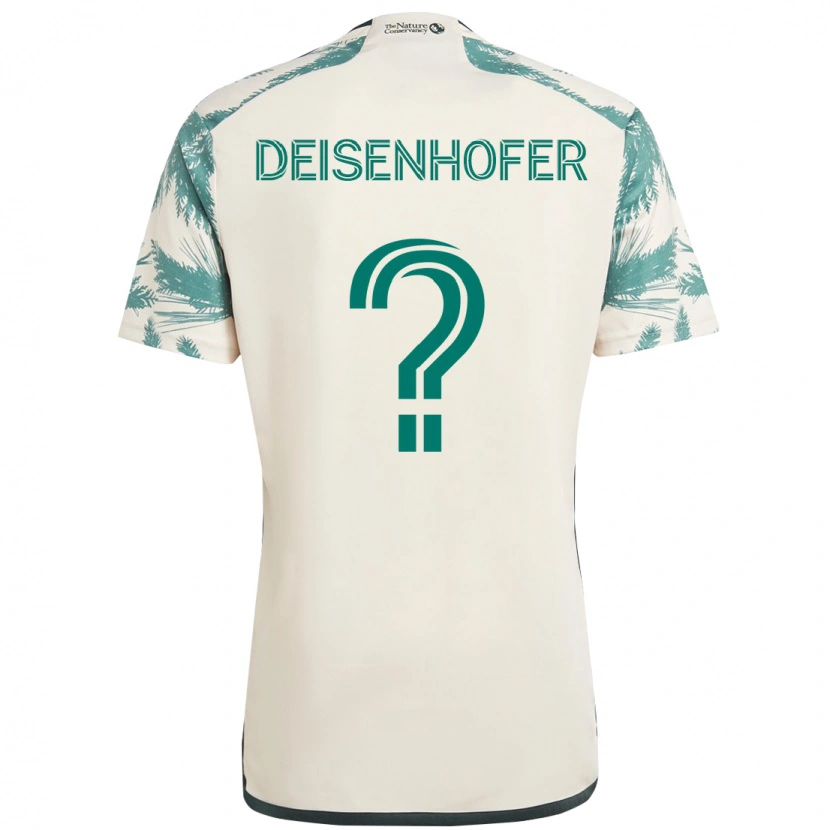 Danxen Barn Maximilian Deisenhofer #0 Beige Grön Bortatröja Matchtröjor 2025/26 Tröjor T-Tröja