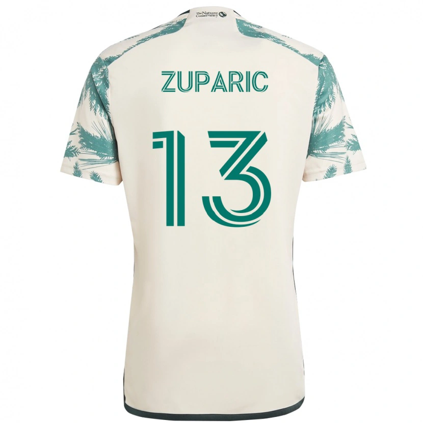 Danxen Barn Dario Župarić #13 Beige Grön Bortatröja Matchtröjor 2025/26 Tröjor T-Tröja