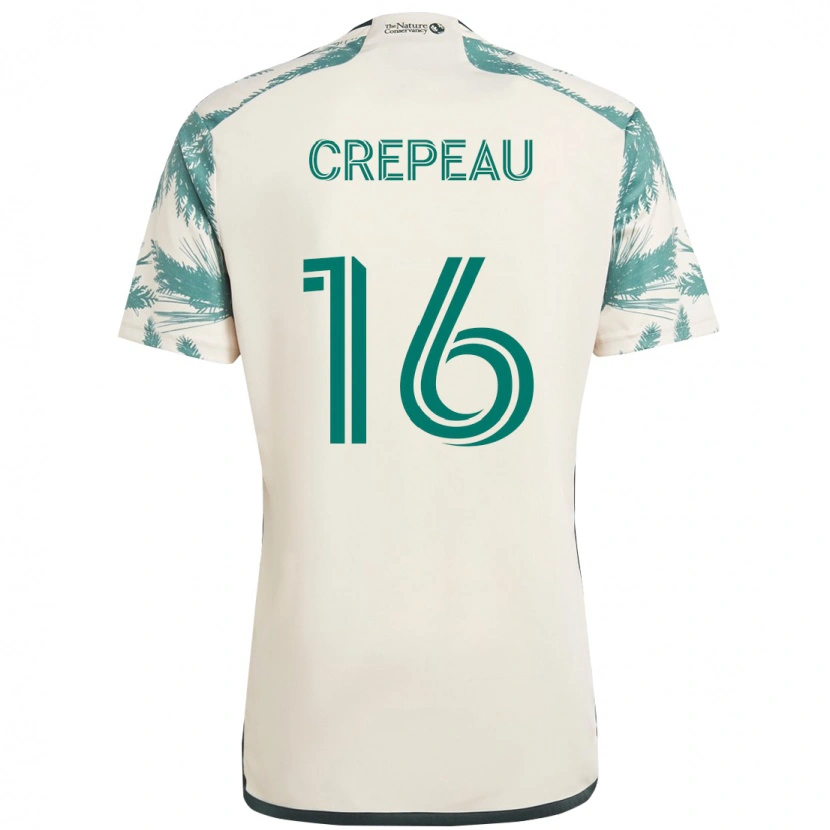 Danxen Barn Maxime Crépeau #16 Beige Grön Bortatröja Matchtröjor 2025/26 Tröjor T-Tröja