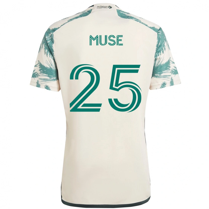 Danxen Barn Trey Muse #25 Beige Grön Bortatröja Matchtröjor 2025/26 Tröjor T-Tröja