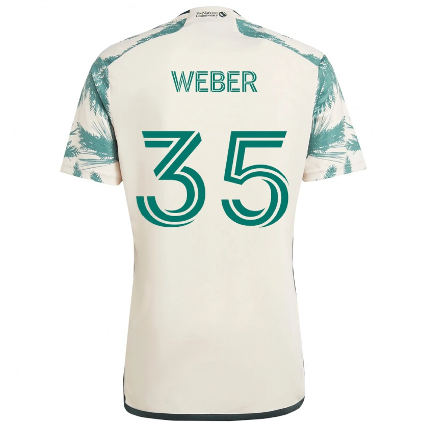 Danxen Barn Tristan Weber #35 Beige Grön Bortatröja Matchtröjor 2025/26 Tröjor T-Tröja