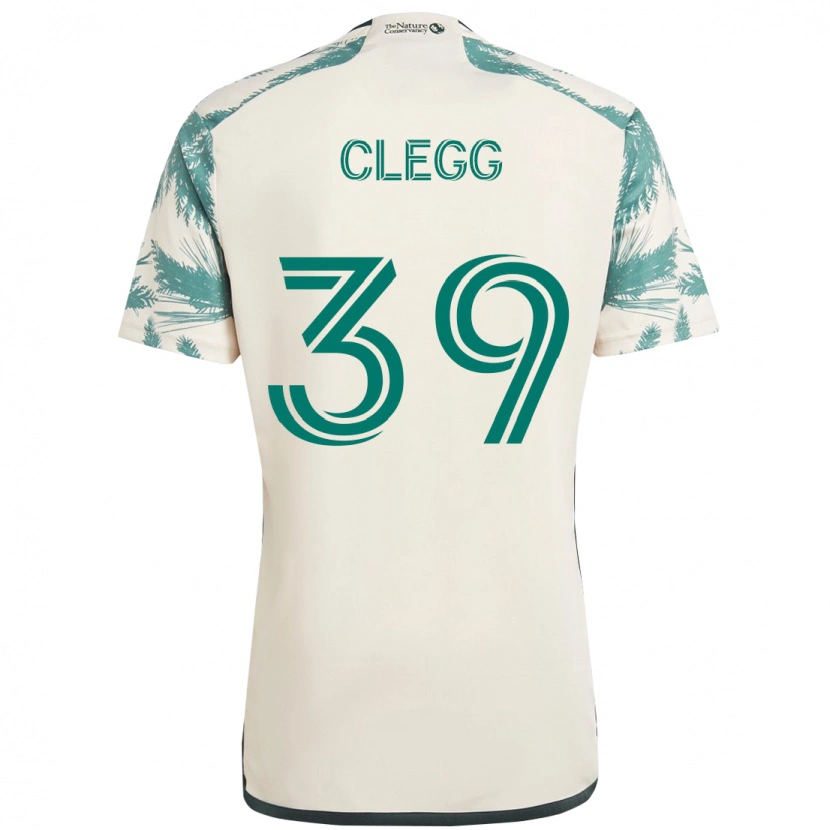 Danxen Barn Tyler Clegg #39 Beige Grön Bortatröja Matchtröjor 2025/26 Tröjor T-Tröja